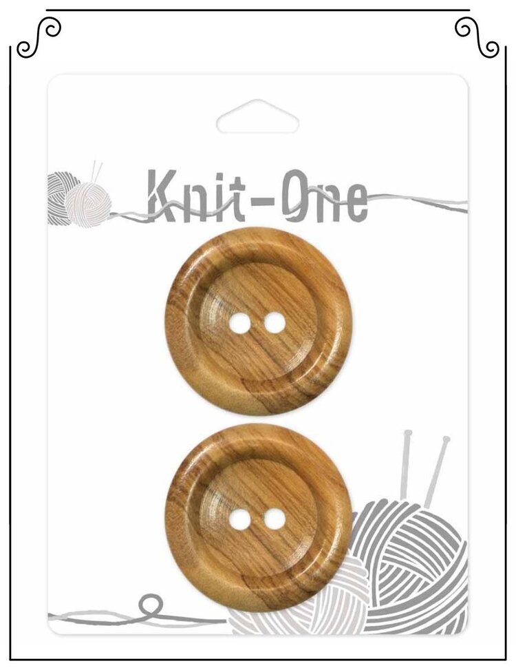 Knit One Knit One Bouton 2 trous de bois