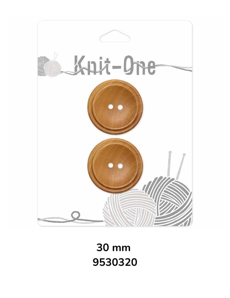 Knit One Knit One Bouton 2 trous de bois