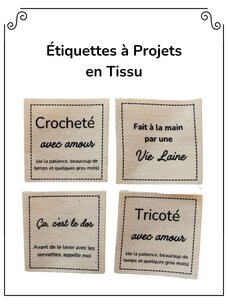 La Vie Laine Accessoires La Vie Laine - Étiquettes à Projets en Tissu