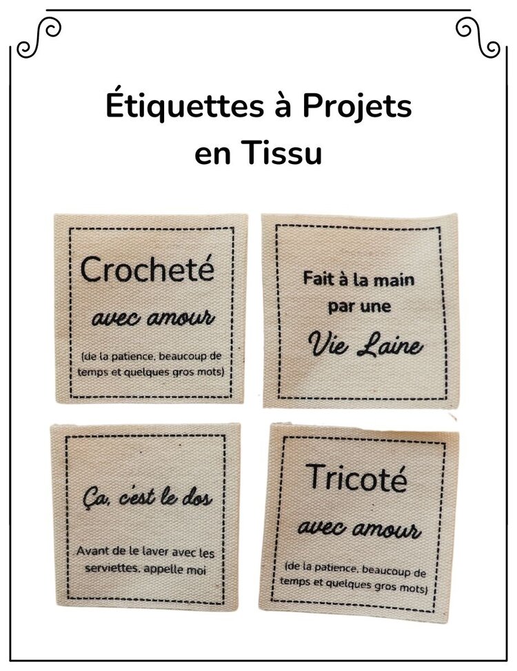 La Vie Laine Accessoires La Vie Laine - Étiquettes à Projets en Tissu