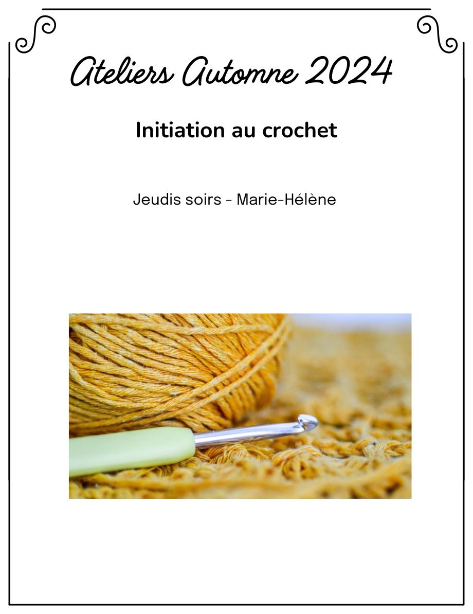 La Vie laine Ateliers Atelier Initiation au crochet