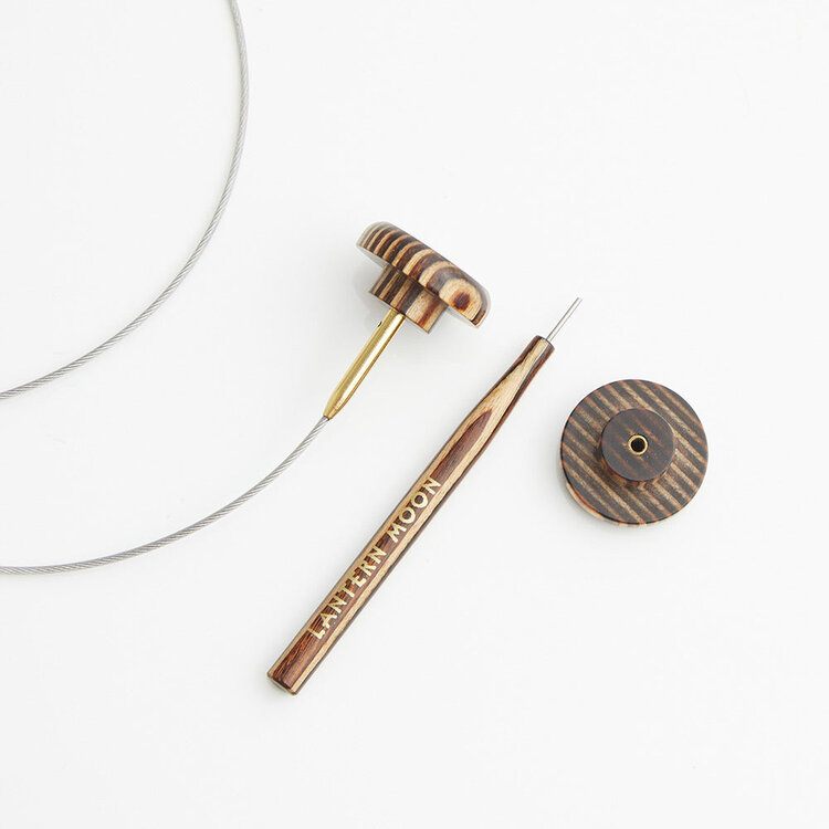 Moon Lantern Lantern Moon ensemble de 2 cables rotatifs pour aiguilles circulaires