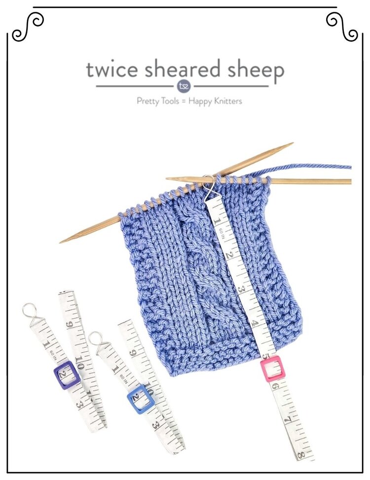 Twice Sheared Sheep Twice Sheared Sheep - Ruban à mesurer "Tricotez jusqu'à..."