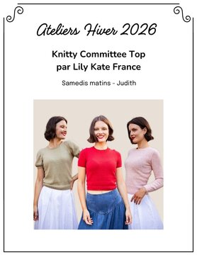 La Vie laine Ateliers Atelier Knitty Committee Top par Lily Kate France SAMEDI AM
