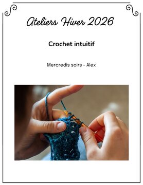 La Vie laine Ateliers Atelier Crochet Intuitif MARDI SOIR