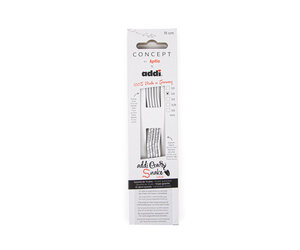 Addi CrasyTrio Aiguilles à Tricoter Double Pointes 21 Cm X 2,50 Mm - Argent