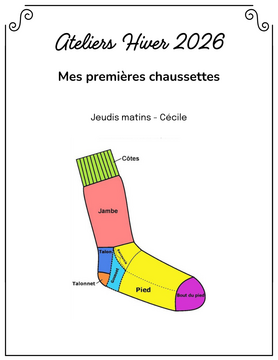 La Vie laine Ateliers Atelier mes premières chaussettes JEUDI AM