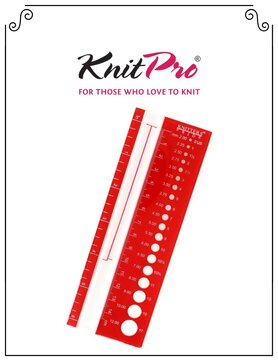 Knit Pro Knit Pro - Jauge pour aiguilles et règle rouge