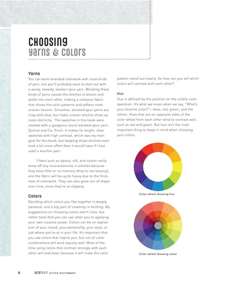 Alter Knit Stitch Dictionary