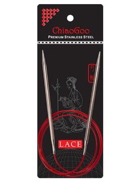Chiaogoo ChiaoGoo aiguilles circulaires fixes Knit Red et Red Lace