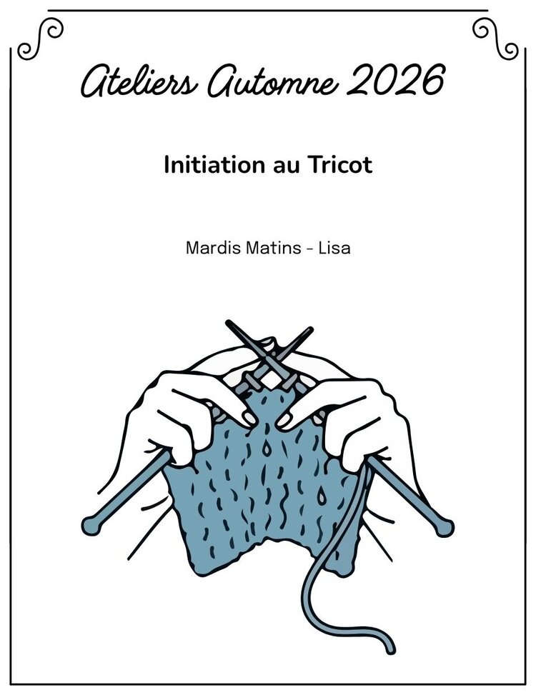La Vie laine Ateliers Atelier Initiation au tricot MARDI AM