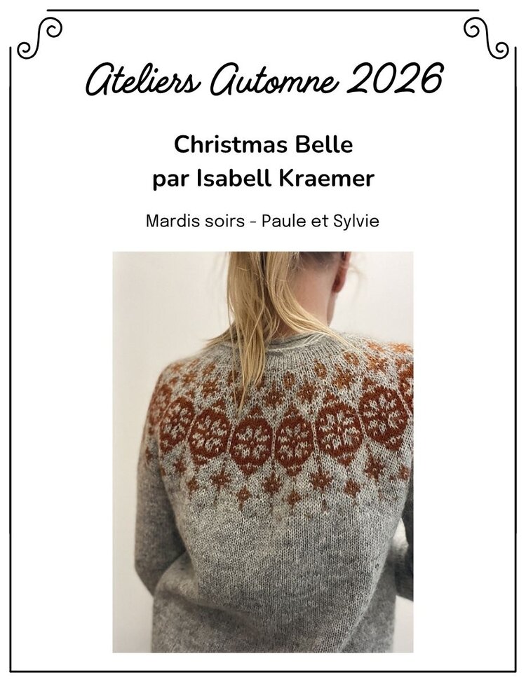 La Vie laine Ateliers Atelier Chandail Christmas Belle MARDI SOIR