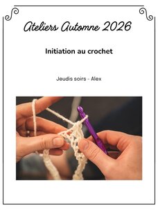 La Vie laine Ateliers Atelier Crochet débutant JEUDI SOIR