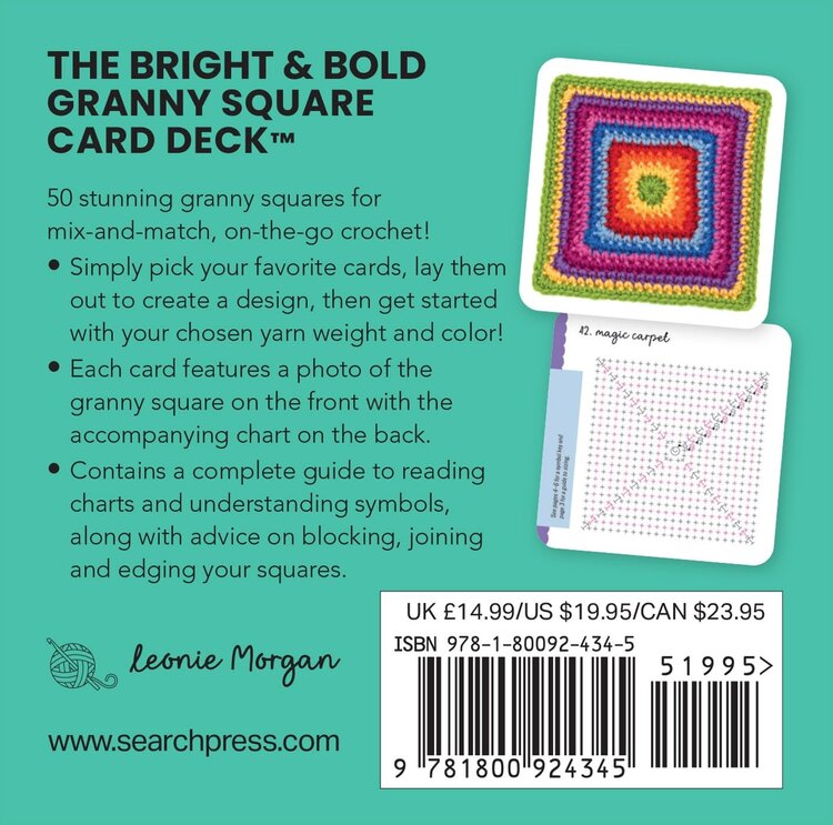 Search Press The Bright & Bold Granny Square Card Deck