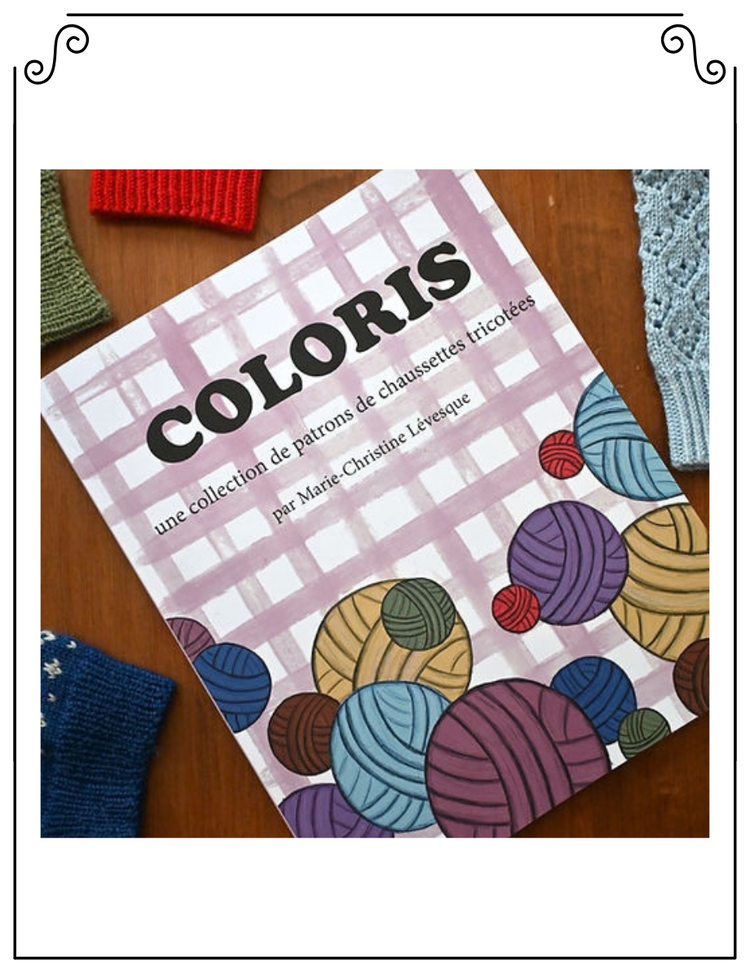 Coloris, une collection de patrons de chaussettes tricotées