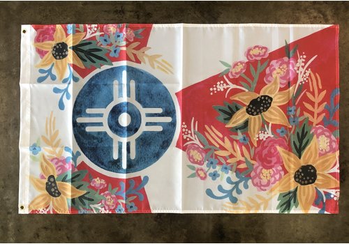  Elisabeth Owens Elisabeth Owens Floral Wichita Flag 26x44”  No. 1 