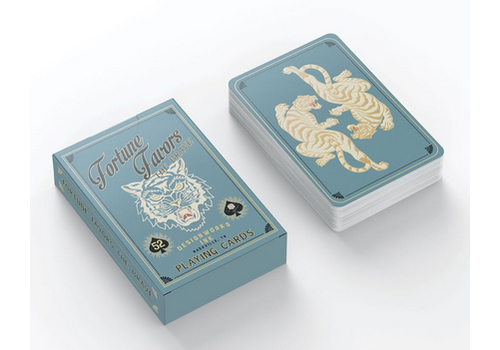  Designworks INK Teal Fortune Favors the Brave Playing Cards 