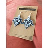 Handmade Quilling Paper Earrings- Blue Chandeliers