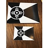 Wichita Flag Black & White Decal 2"x3"