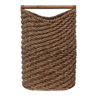 Seagrass Laundry Basket w/ Rattan, Natural Colored