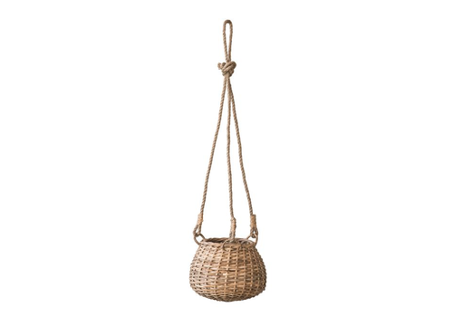  Bloomingville Hand-Woven Hanging Rattan Basket 