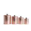 Creative Co-Op Hammered Stainless Steel Canister w/ Copper Finish