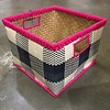 Hand-Woven Seagrass baskets w/ Checkered Pattern