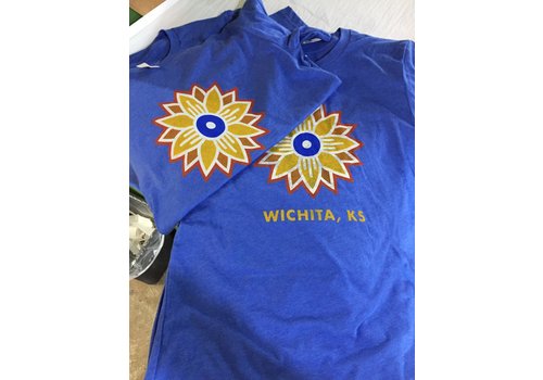  Heartlandia by Gardner Design Heartlandia Sunflower Shirt Blue 