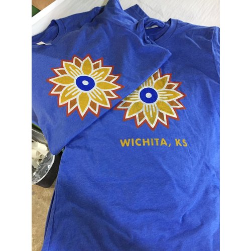  Heartlandia by Gardner Design Sunflower Shirt Blue 