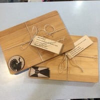 Oak/Bamboo Snack Board Assorted