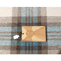 ICTMaker Wood Keychain  Rectangle (thick) Flag