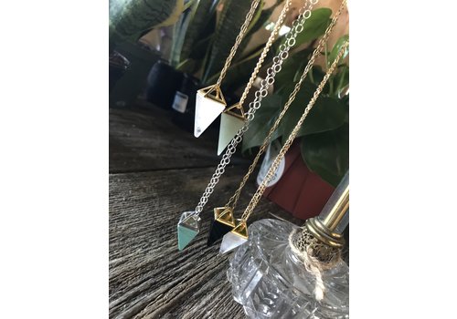  Jess Vintage Crystal Prism Necklace 