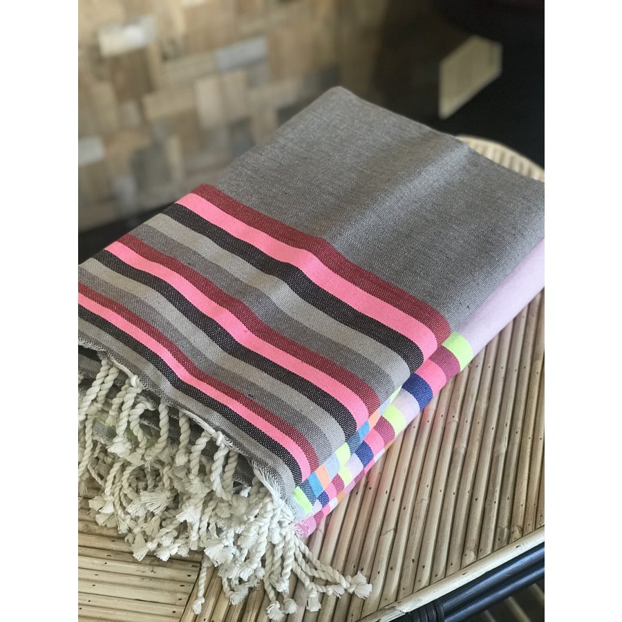 Turkish Bath Towel Multi-Color Stripe