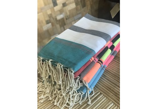  Assorted Stripped Pattern- Colorful Turkish Bath Towels 