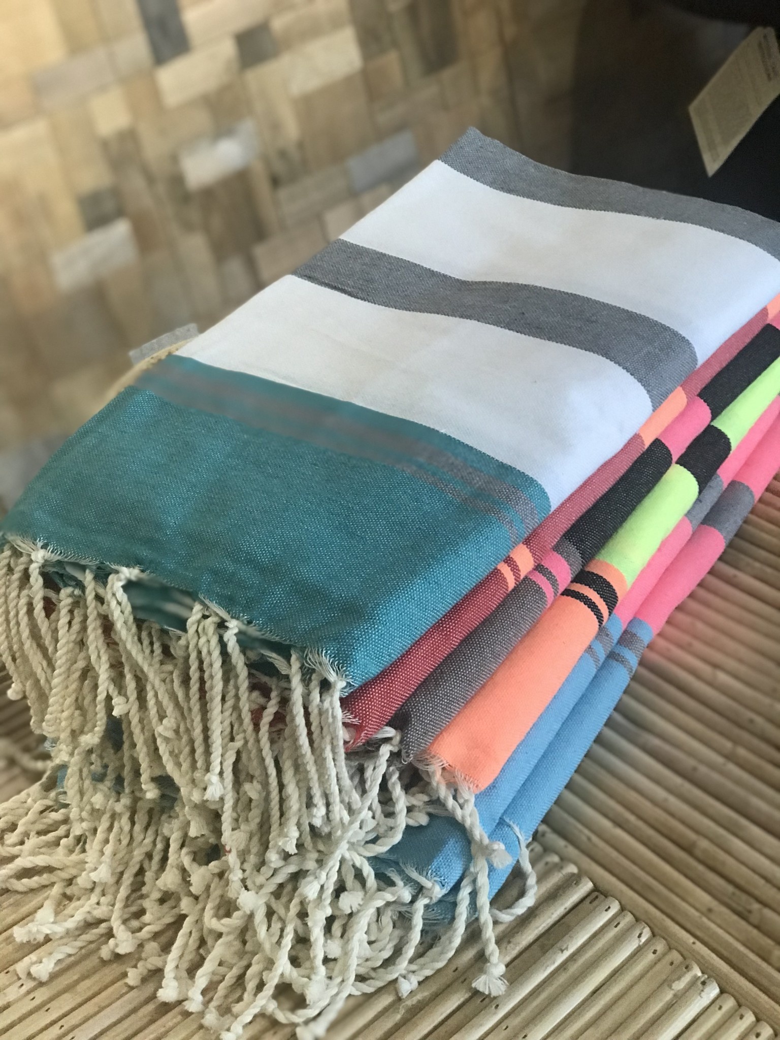 Assorted Stripped Pattern- Colorful Turkish Bath Towels - The Workroom