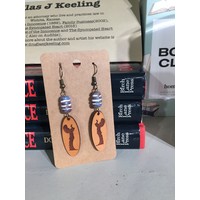 Clay Bead Leather Earring