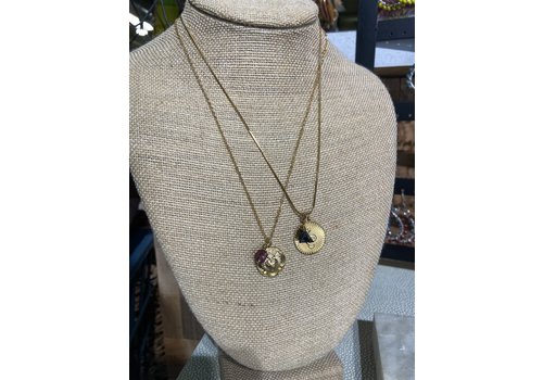  Optimistic Elephant LLC Asst. charm necklace on gold chain 