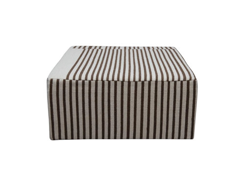  Creative Co-Op Upholstered Coffee Table/Stool Striped 