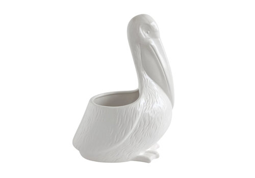  Creative Co-Op Ceramic Pelican Planter 