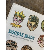 Sticker Sheet Doodle Heads