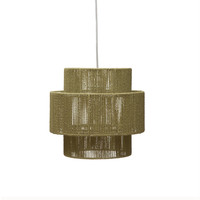 Fiber String Pendant Lamp, 10” cord, green