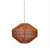 Bloomingville Fiber String Pendant Lamp, 10” Cord, Burnt Orange