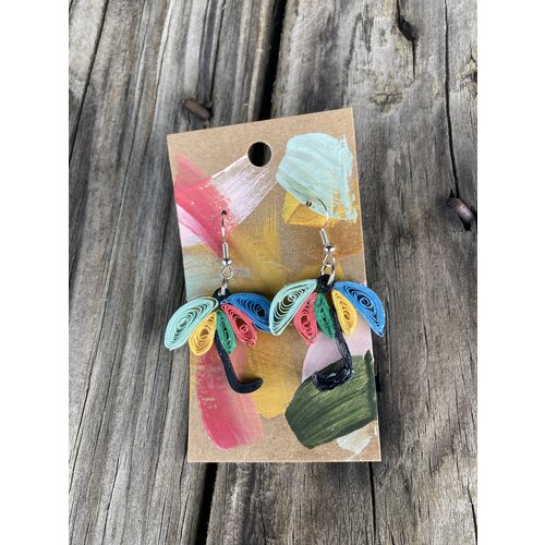  Amelia Voorhis Umbrella Paper Quill Earrings 