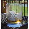 Wichita Flag Satin Etched Rocks Glass