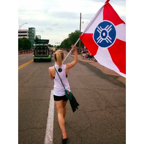 The Workroom Wichita Flag Flowy Muscle Tank The Workroom Wichita Flag Flowy Muscle Tank