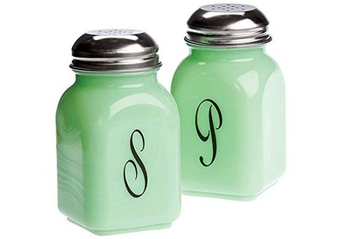  Mosser Glass Glass Salt & Pepper Shakers Monogrammed 