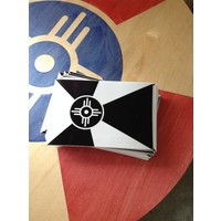 Wichita Flag Black & White Decal 3.5"x5.25"