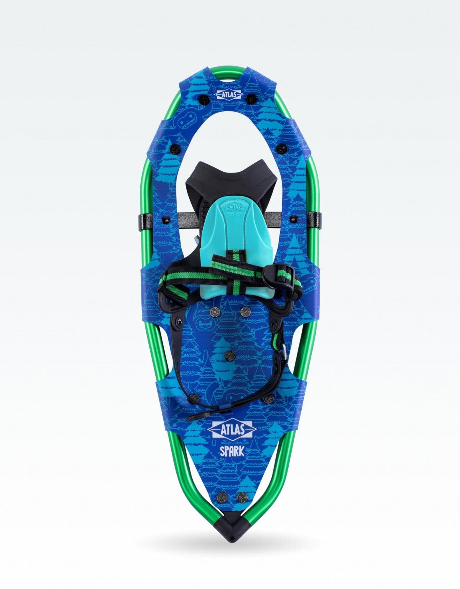 Atlas Jr Snowshoe Spark  20in  50-120lbs Blue/Green