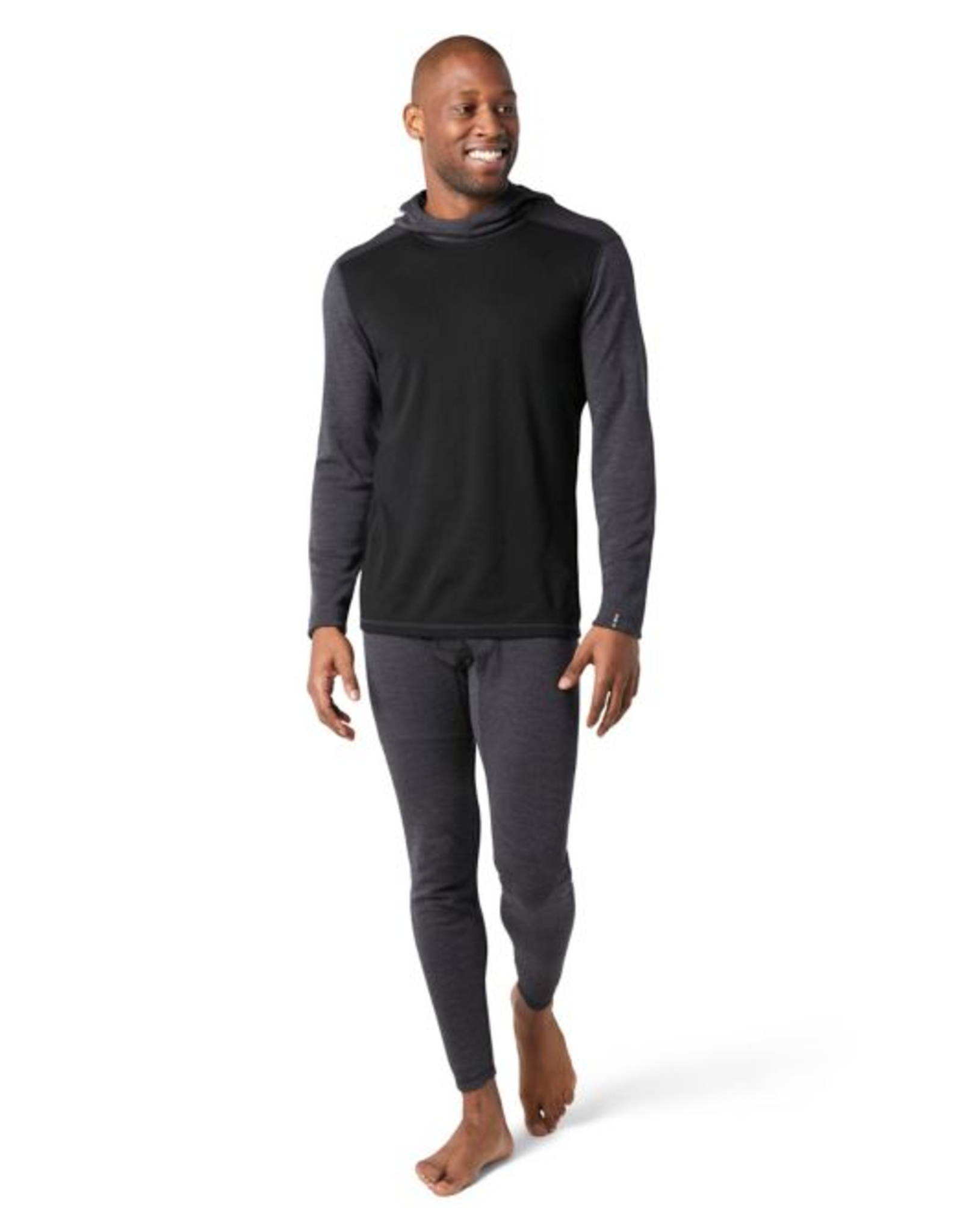 SMARTWOOL SmartWool Men's Merino 250 Baselayer Hoodie Black-Charcoal