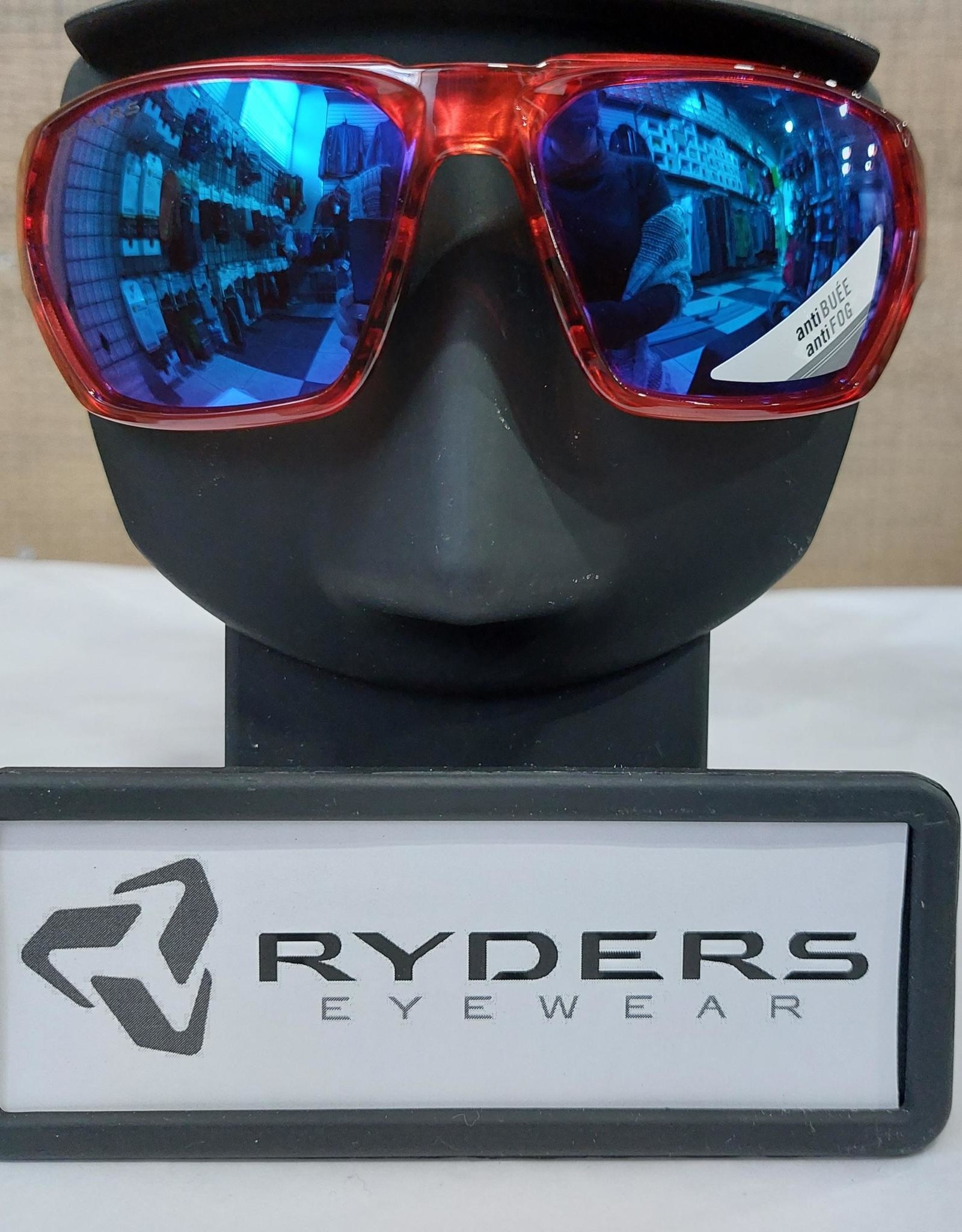 Ryders Ryders FACE POLY RED XTAL-BLACK-BLUE / ROSE LENS BLUE MR ANTI-FOG